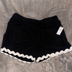 Old Navy Black Shorts with White Trim